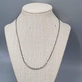 Rhinestone Necklace Silver tone Minimalist Dainty 18"