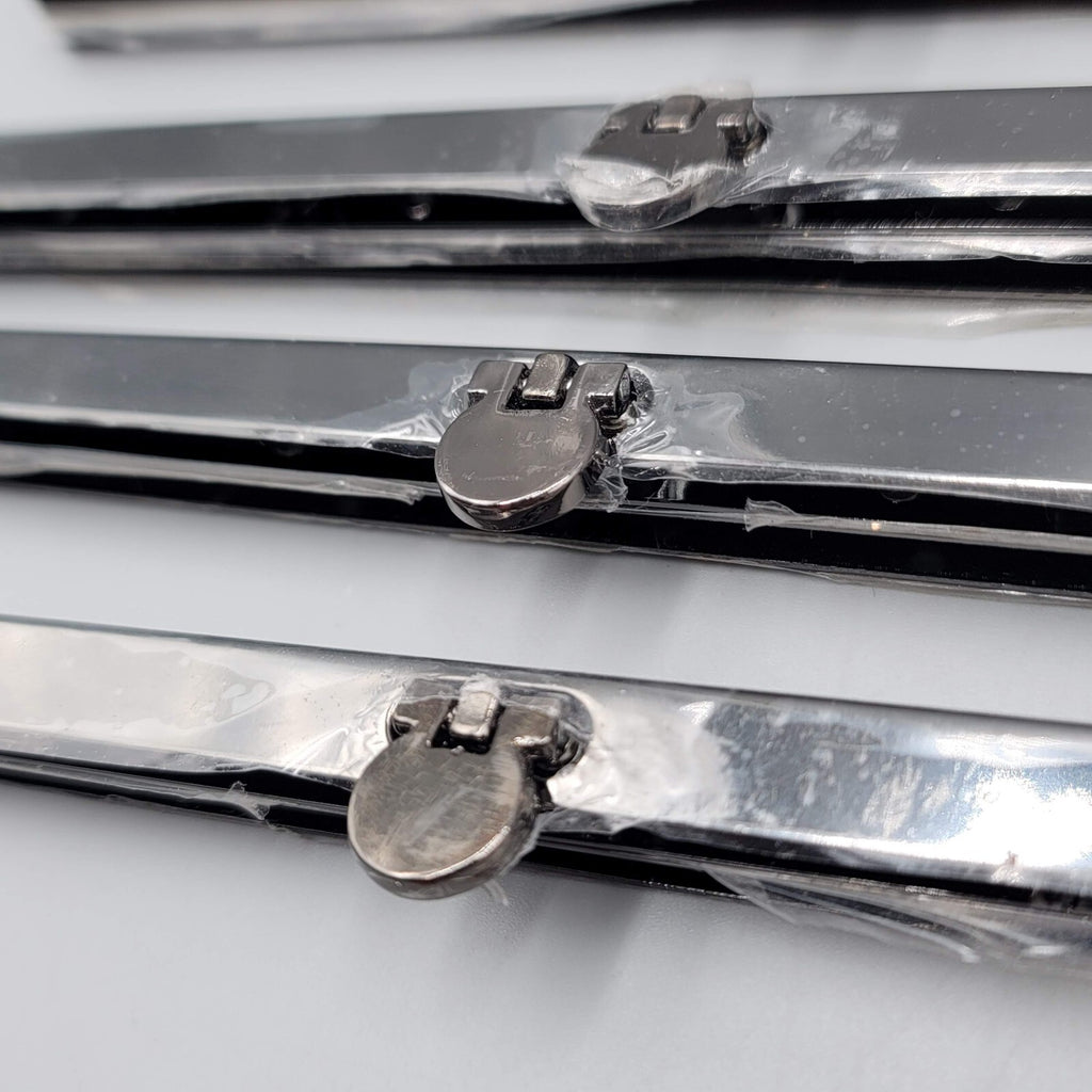 Vintage Metal Purse Clasp Closure Frame Lot of 7 New Old Stock Gunmetal Goldtone