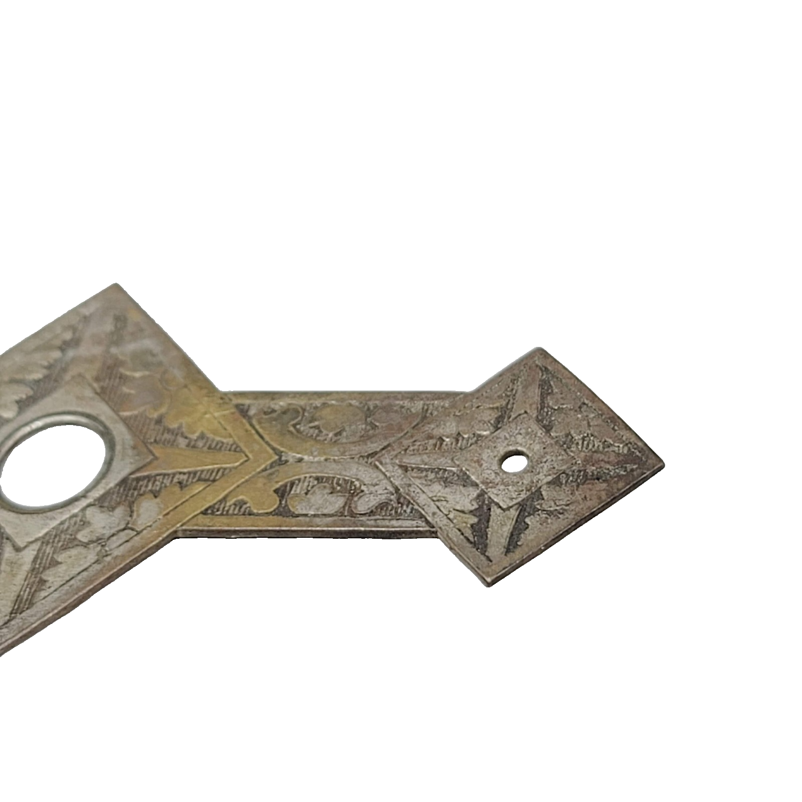 Vintage Brass Drawer Pull Backplate SINGLE 3.5" holes