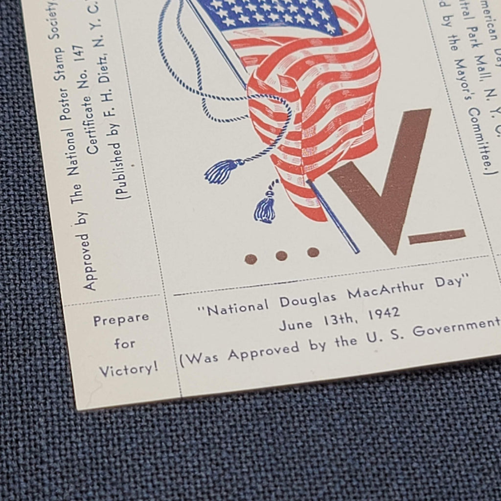 National Poster Stamp Soc. 1942 "On to Victory" Patriotic sheetlet