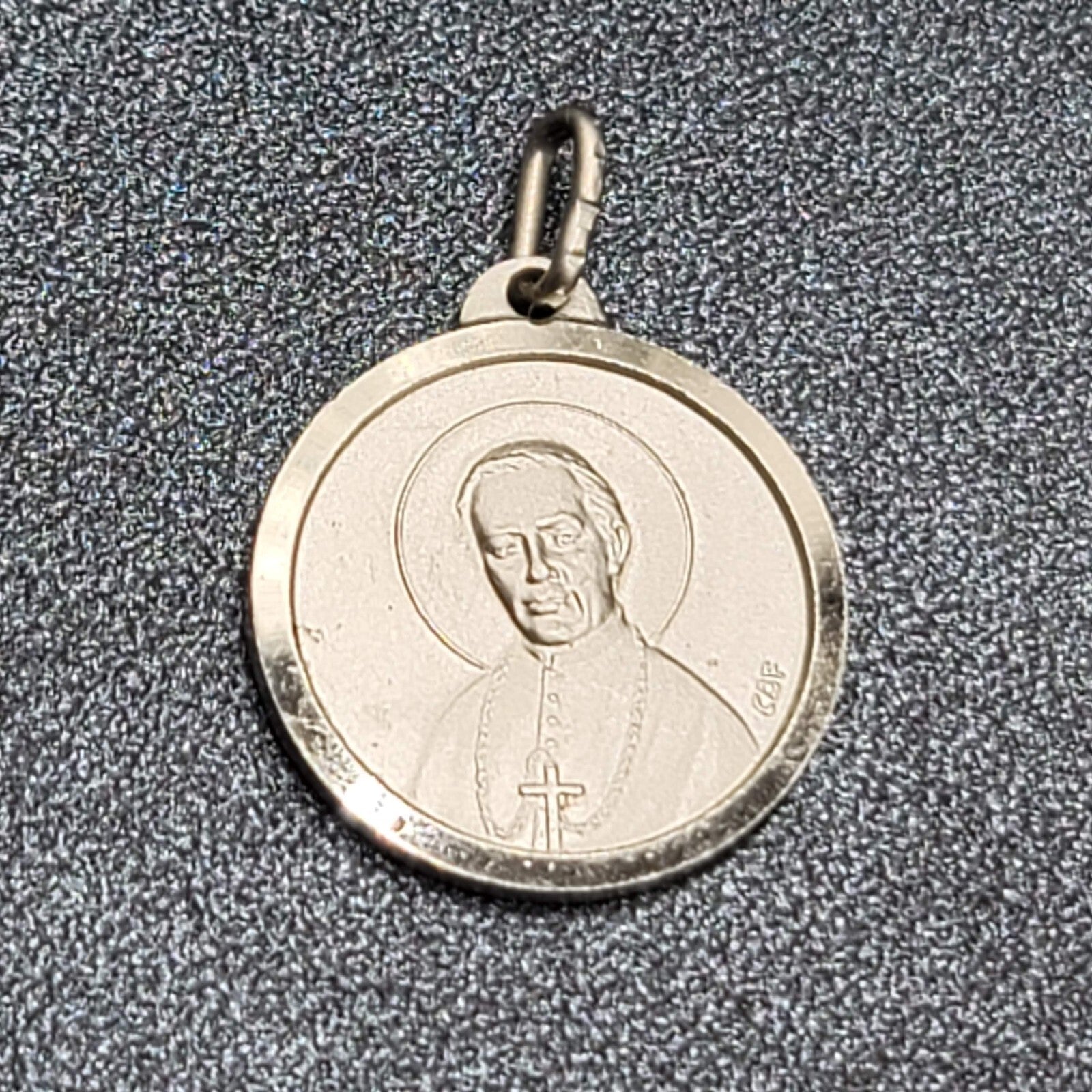 Vintage Catholic Bishop John Neumann Religious Medal 1" Silver tone