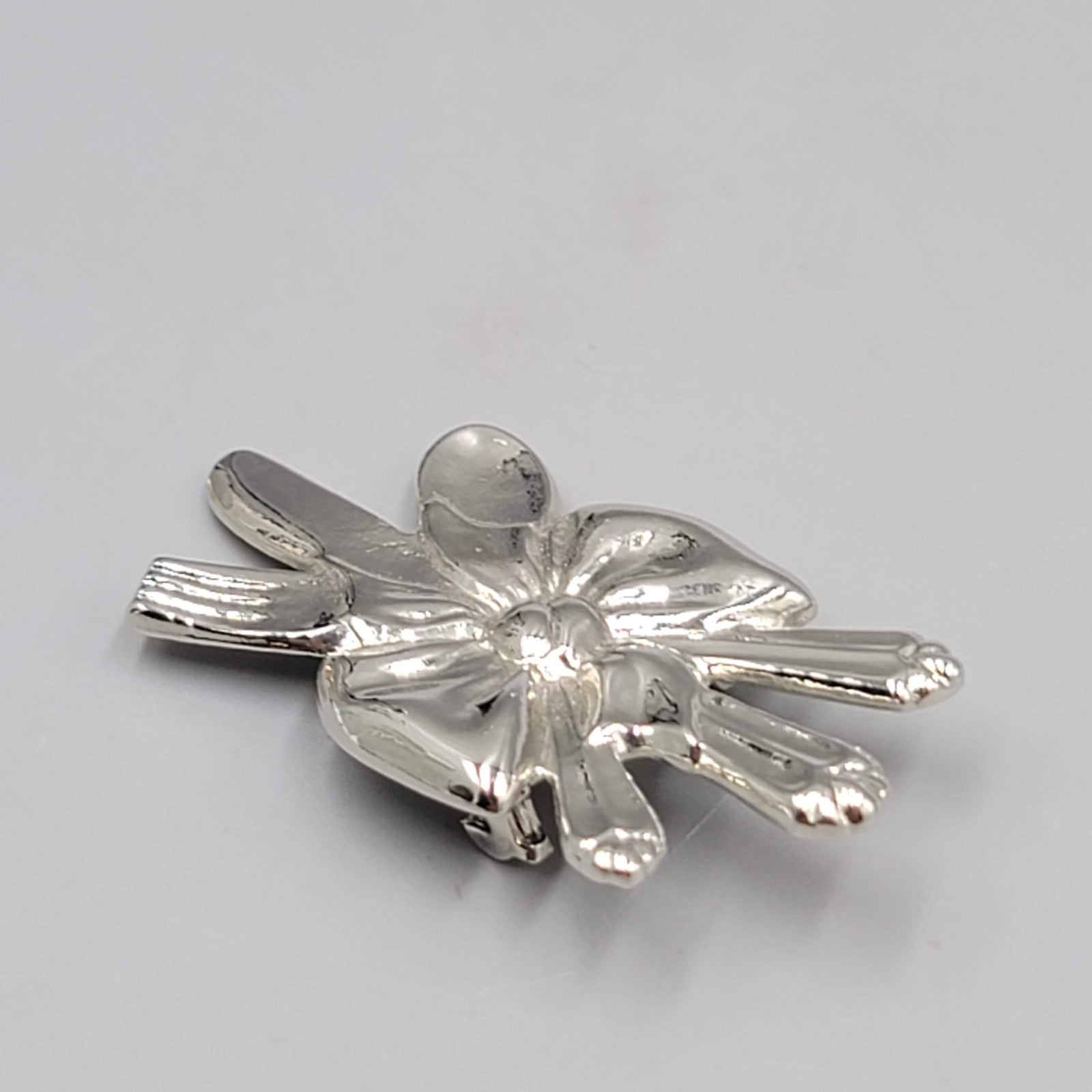 Vintage Oneida Flatware Brooch Silver tone Fork Spoon Knife Bow 2"