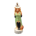 Vtg Jim Beam Regal Fox Cherry Valley Club Happy Birthday Ceramic Paperweight