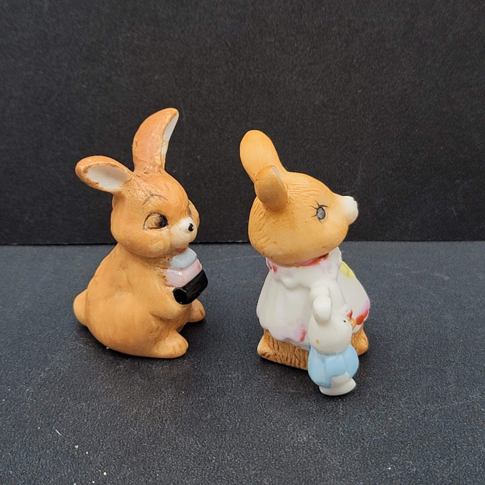 Vintage Midwest Of Cannon Falls Miniature Bunny Rabbit Pair Easter Spring