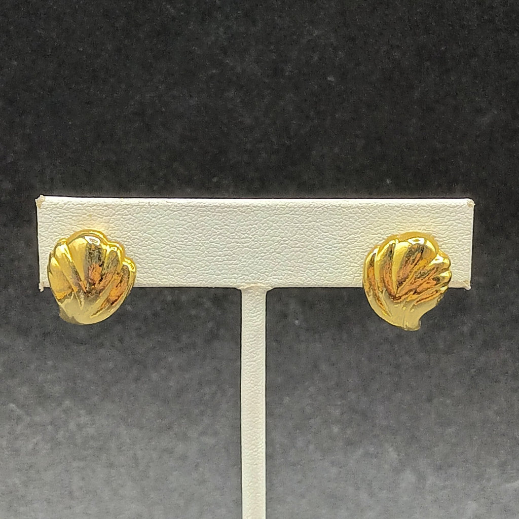 Vintage Clip on Earrings Gold tone Sell Studs 5/8"