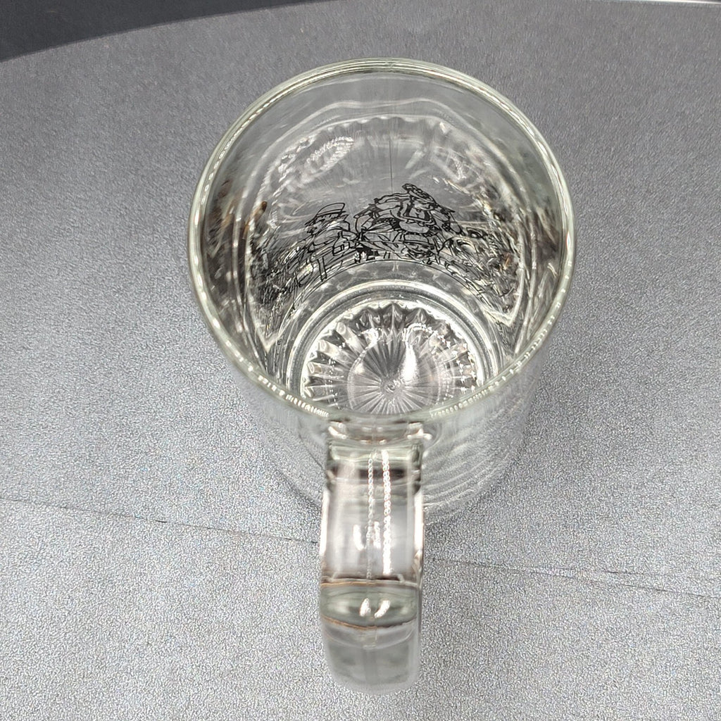 Cheers Meet Me In Minneapolis Clear Mug with Black Etching Beer Stein Souvenir