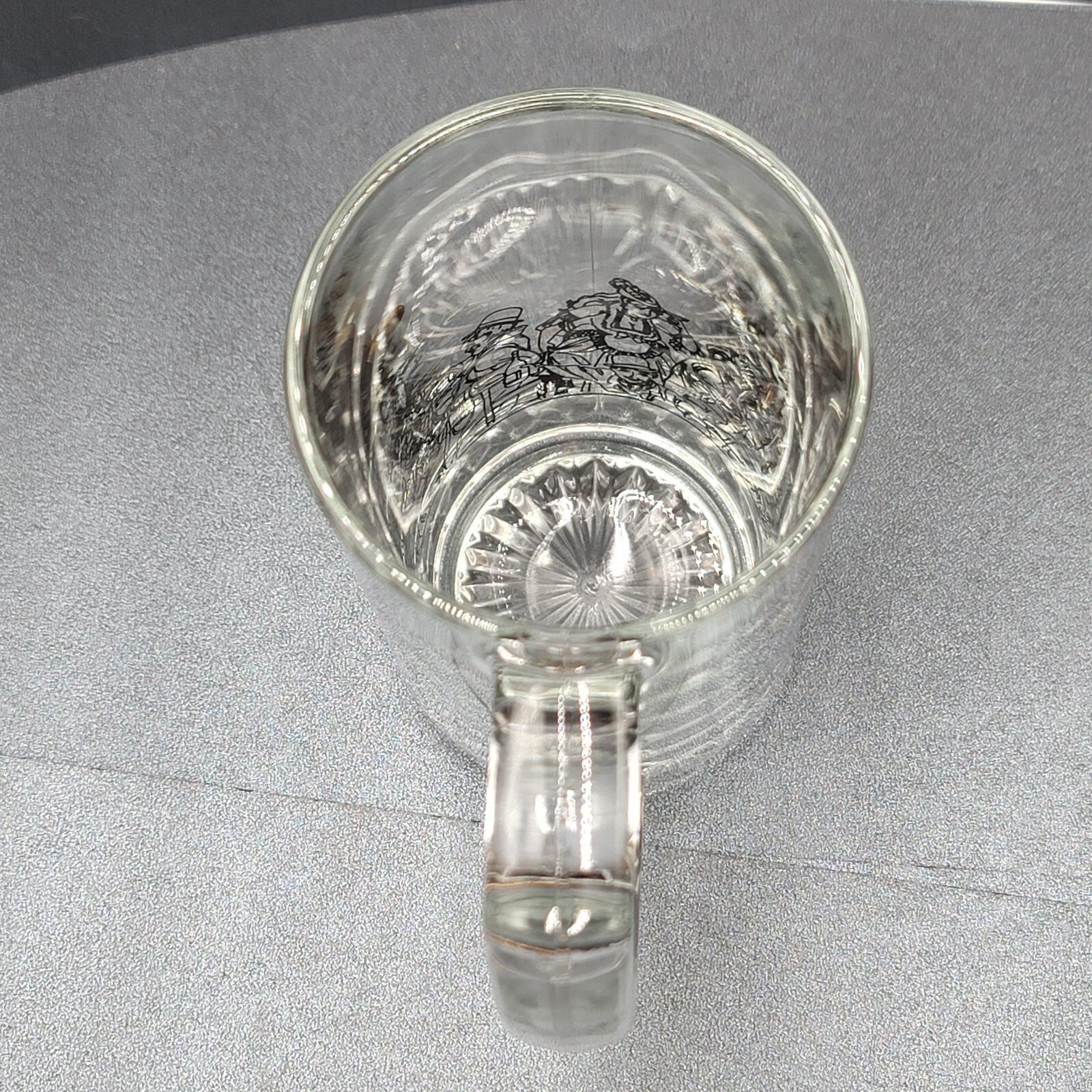 Cheers Meet Me In Minneapolis Clear Mug with Black Etching Beer Stein Souvenir