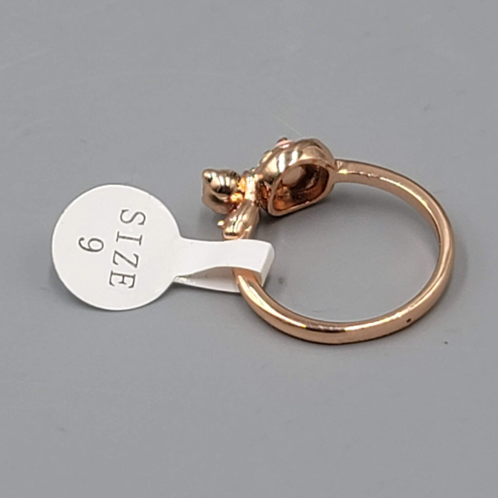 Hello Kitty Bakery Fragrant Jewels Ring Sz 9 Rose Gold tone Enamel Crystal Donut