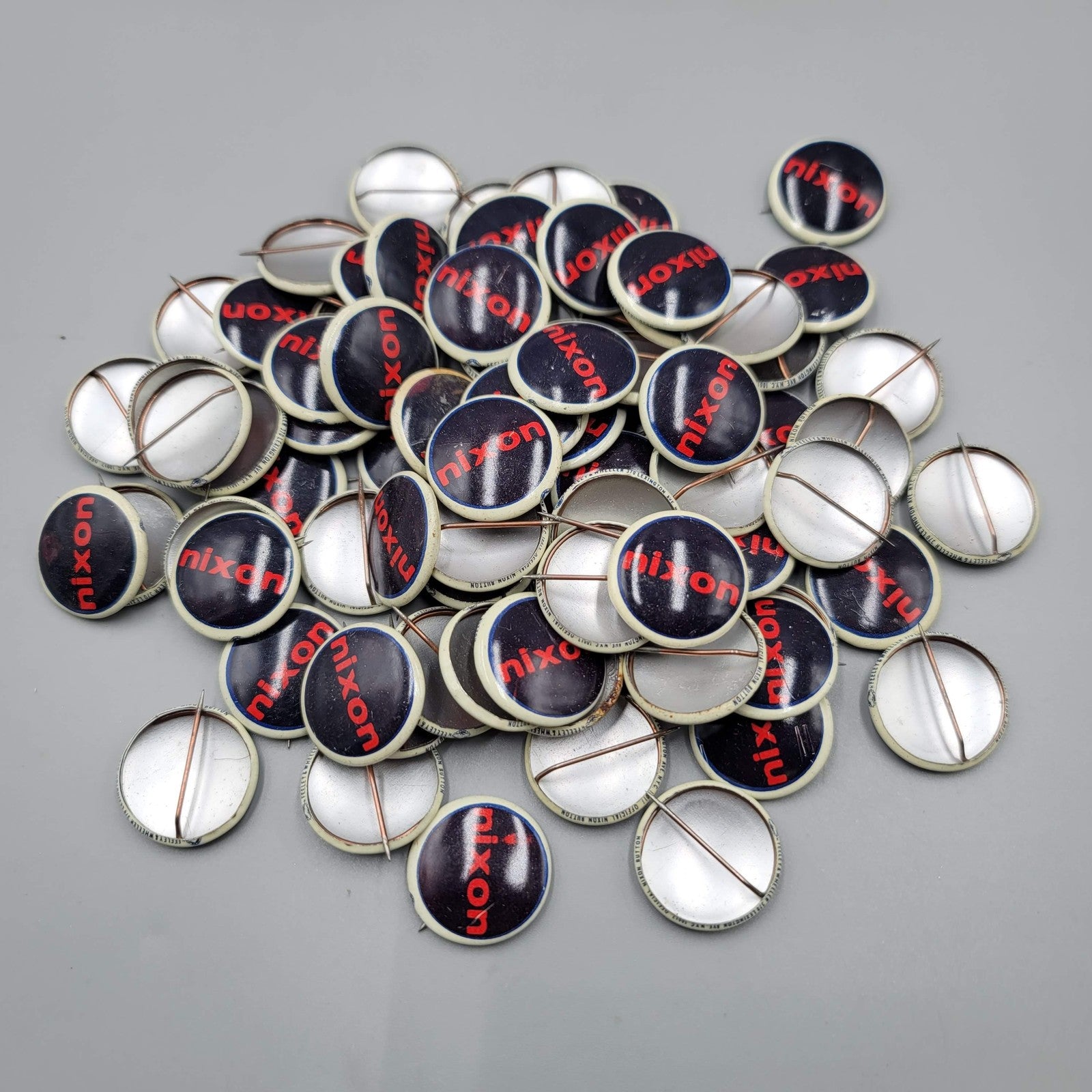 Vintage Nixon Campaign Buttons Official Pinbacks Political Pin Lot of 75+ 7/8"