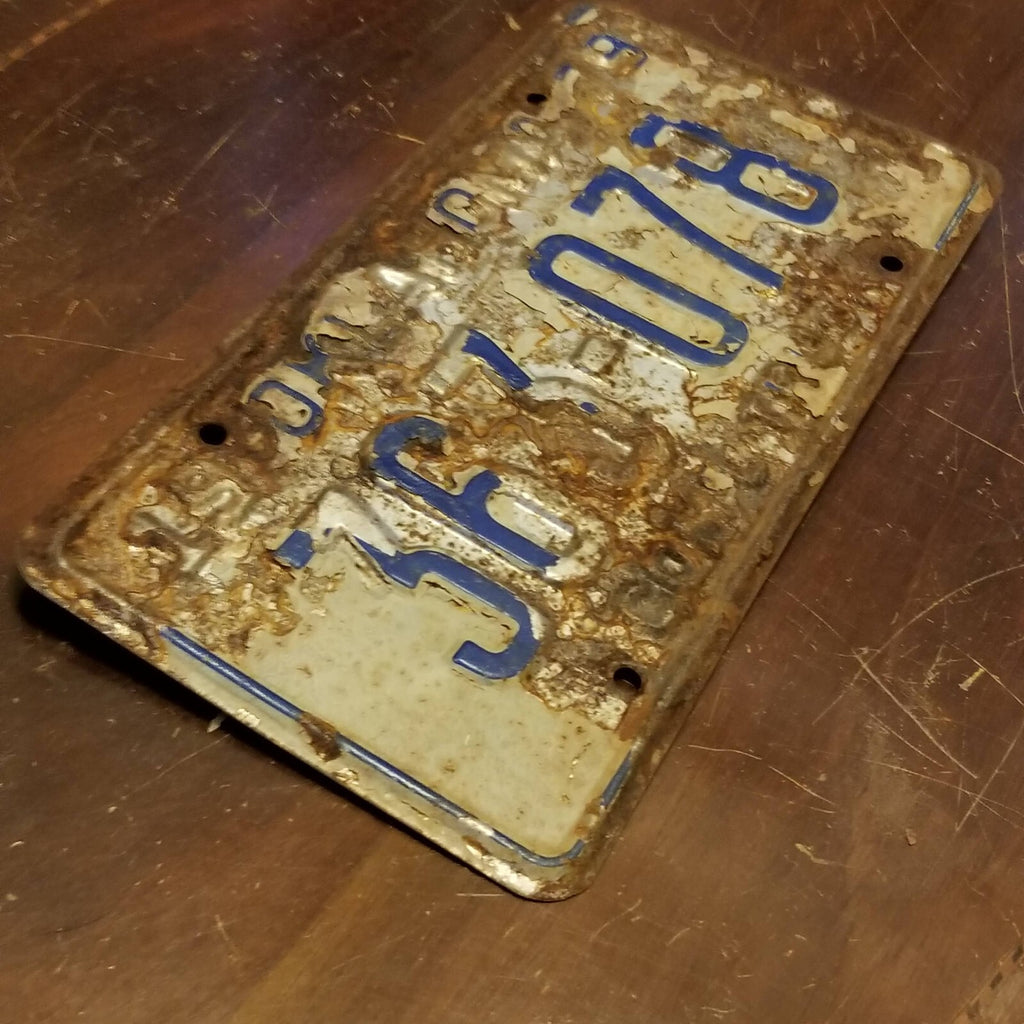 Vintage 1979 License Plate OKLAHOMA 363-078 12" x 6"