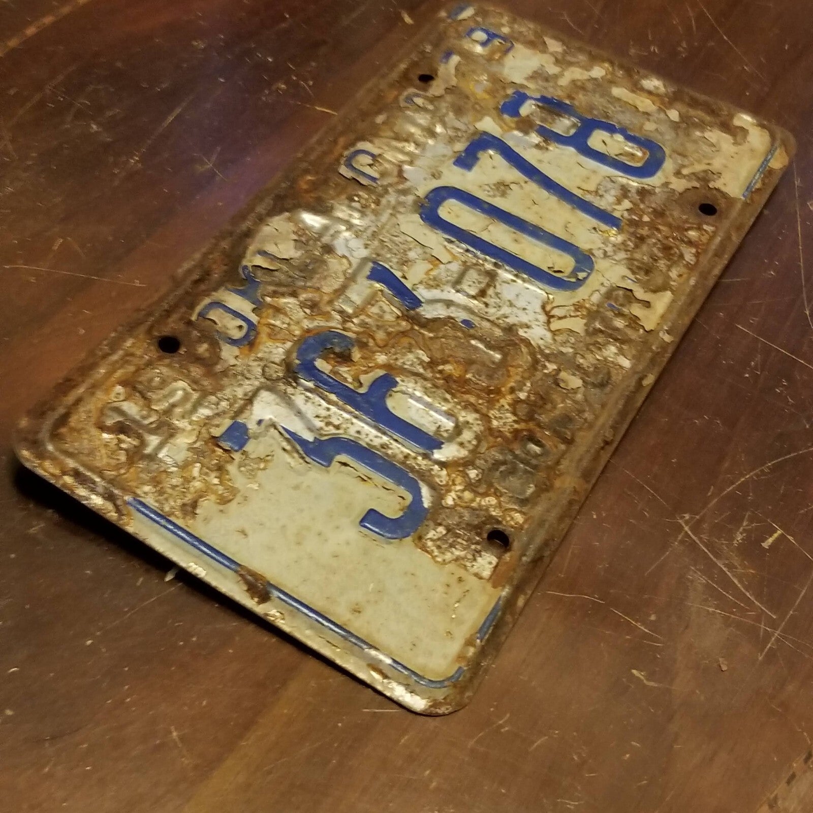 Vintage 1979 License Plate OKLAHOMA 363-078 12" x 6"