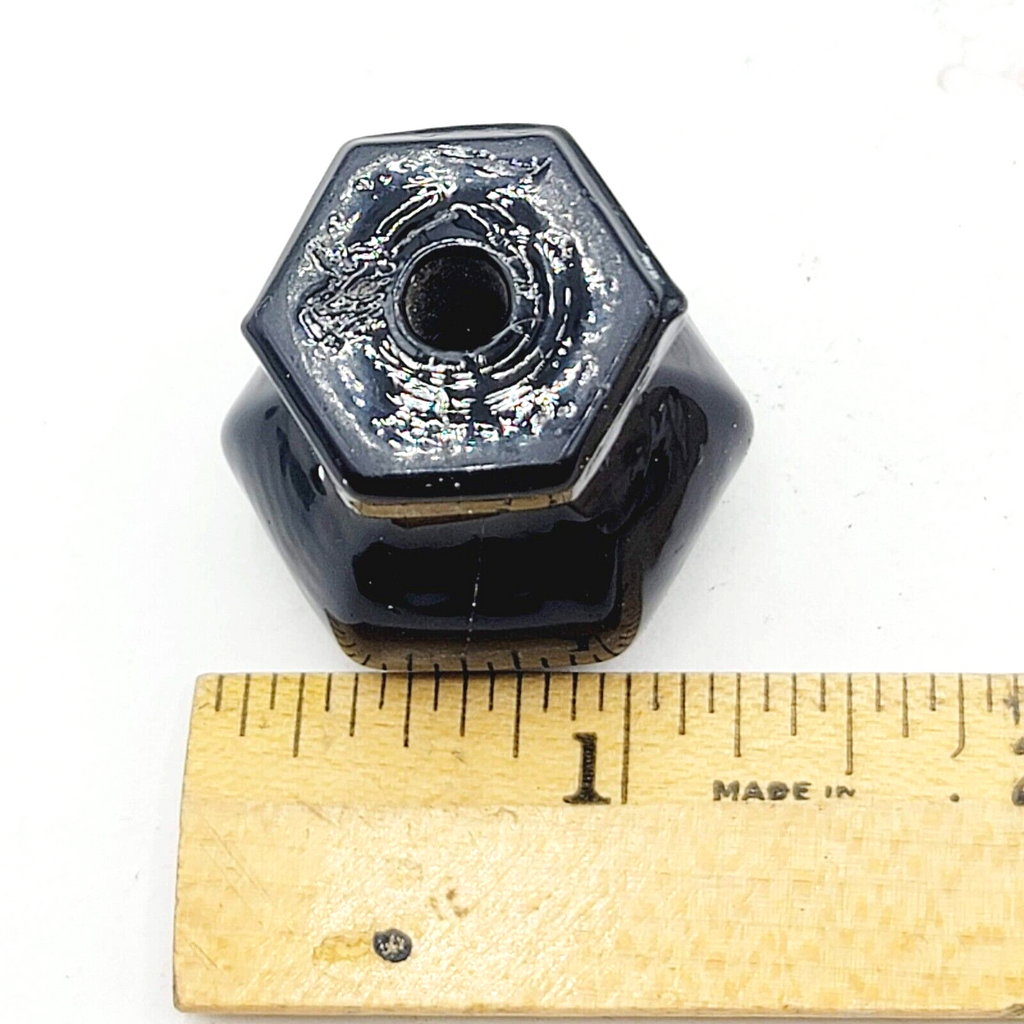 Vintage Black Glass Drawer Pulls SINGLE Reclaimed Salvaged Hardware