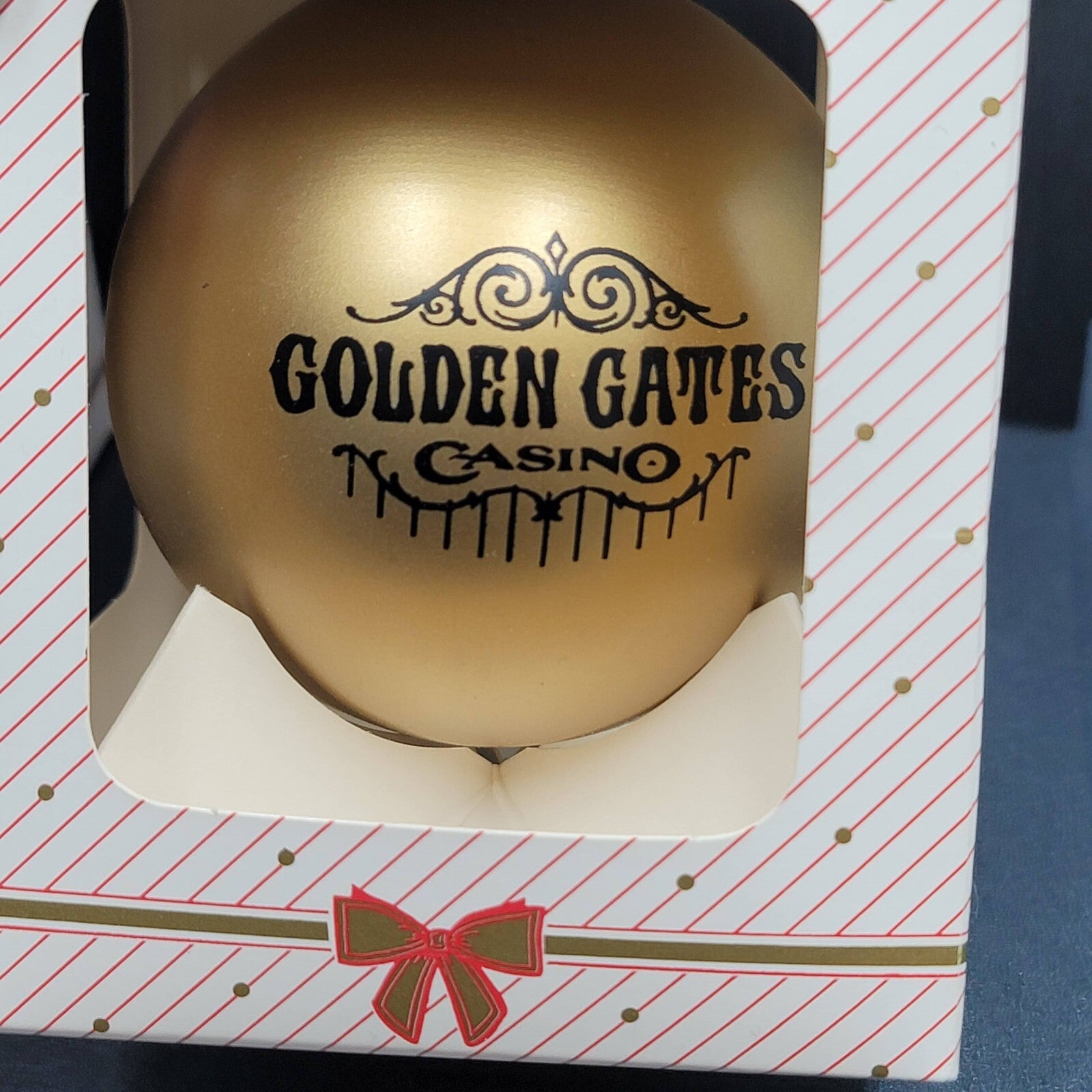 Vintage Golden Gates Casino Blackhawk CO Christmas Ornaments Lot of 2