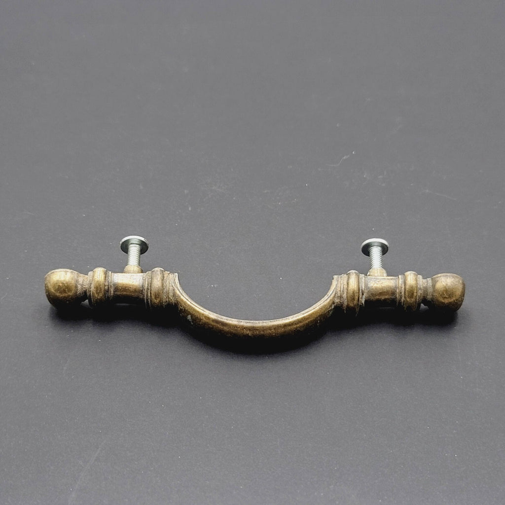Vintage Brass Drawer Pull Salvage Hardware 3" H0172
