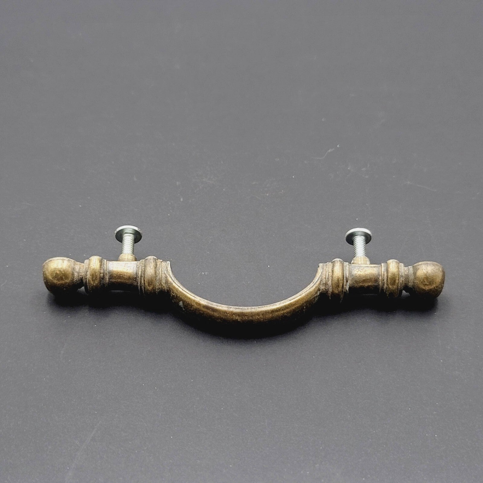 Vintage Brass Drawer Pull Salvage Hardware 3" H0172