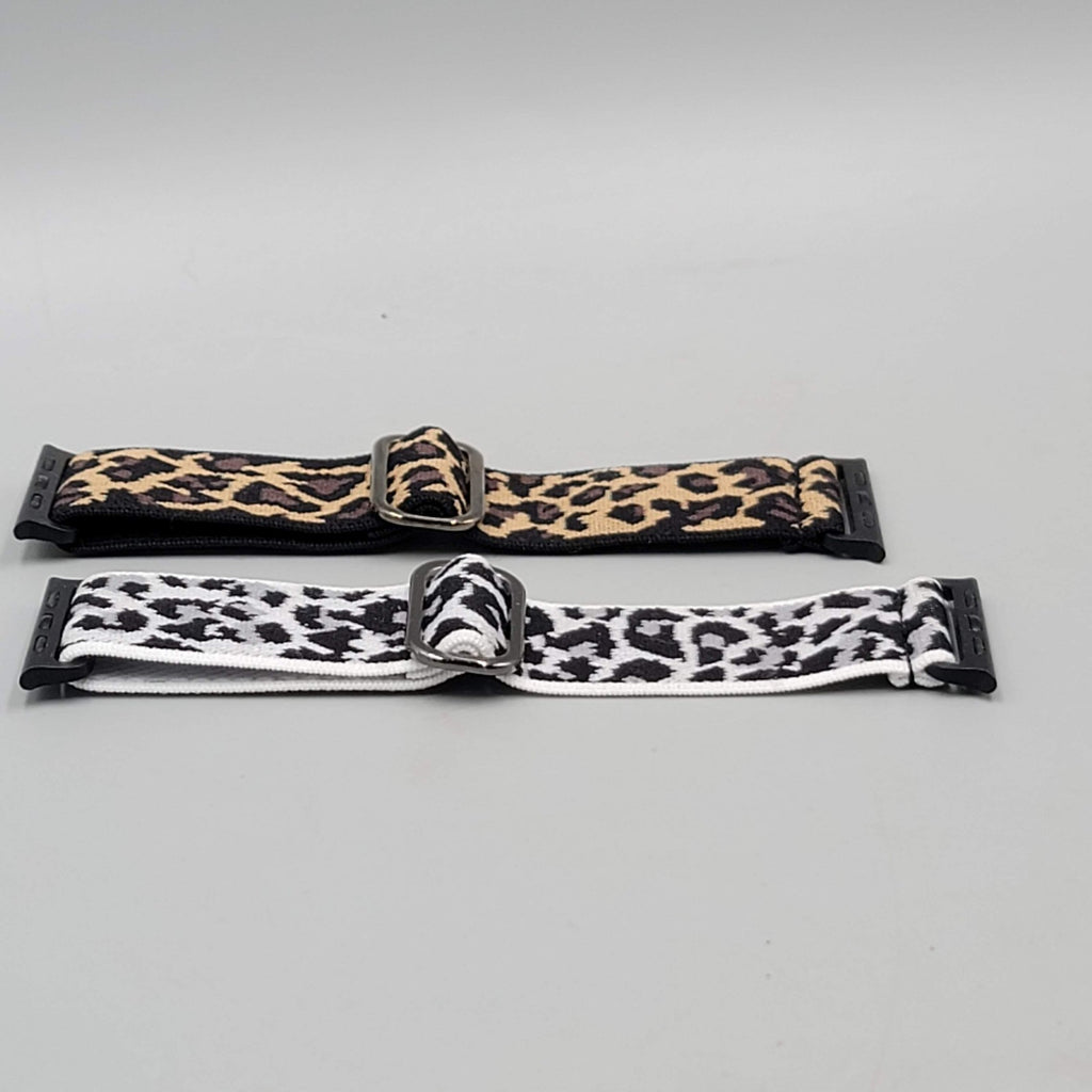 Elastic Replacement bands for Apple Watch Leopard Prints Lot of 2 NWOT