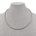 Silver Plated Spiga Chain Necklace Toggle or Lobster Clasp 18 in