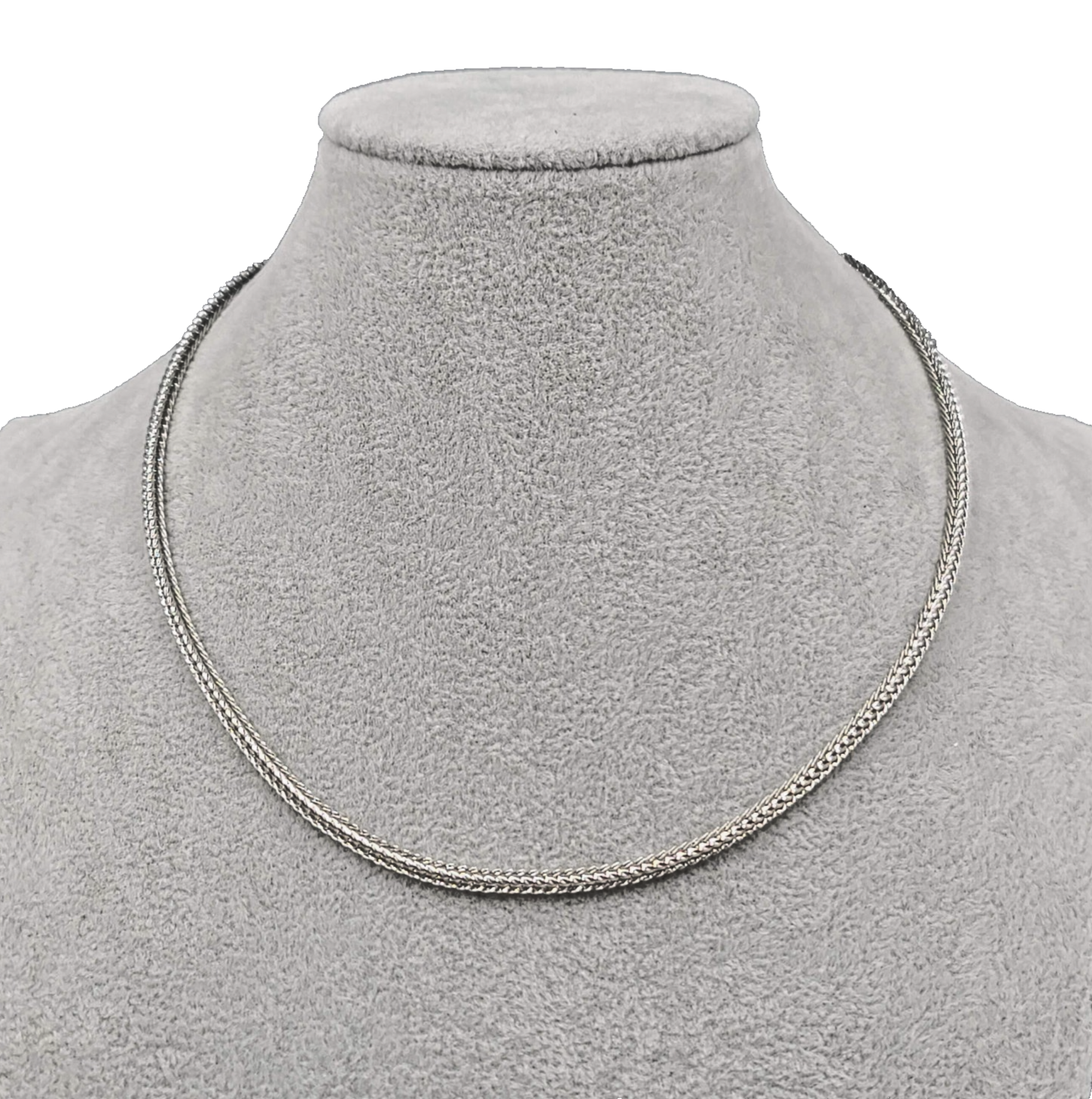 Silver Plated Spiga Chain Necklace Toggle or Lobster Clasp 18 in
