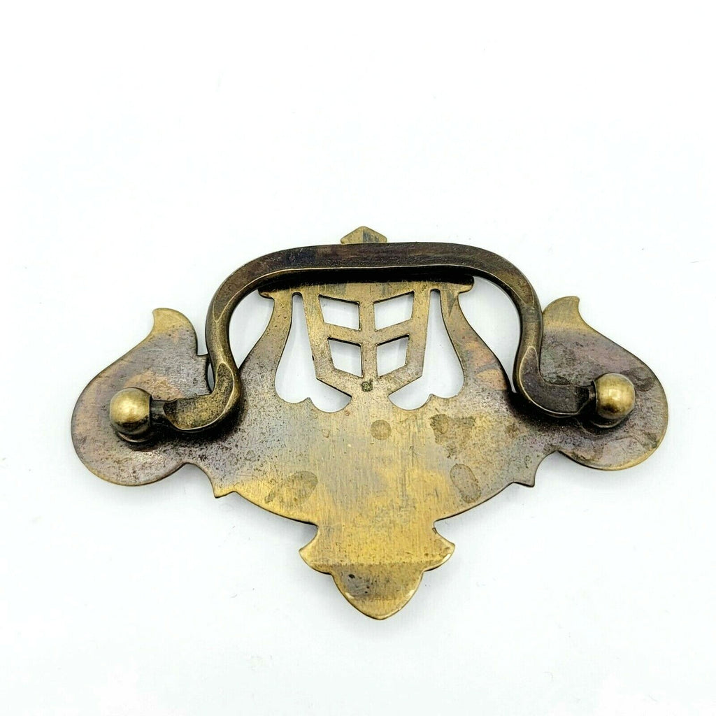 Vintage Steel Drawer Pull Bronze tone Salvage Hardware SINGLE ONLY 3" 0030
