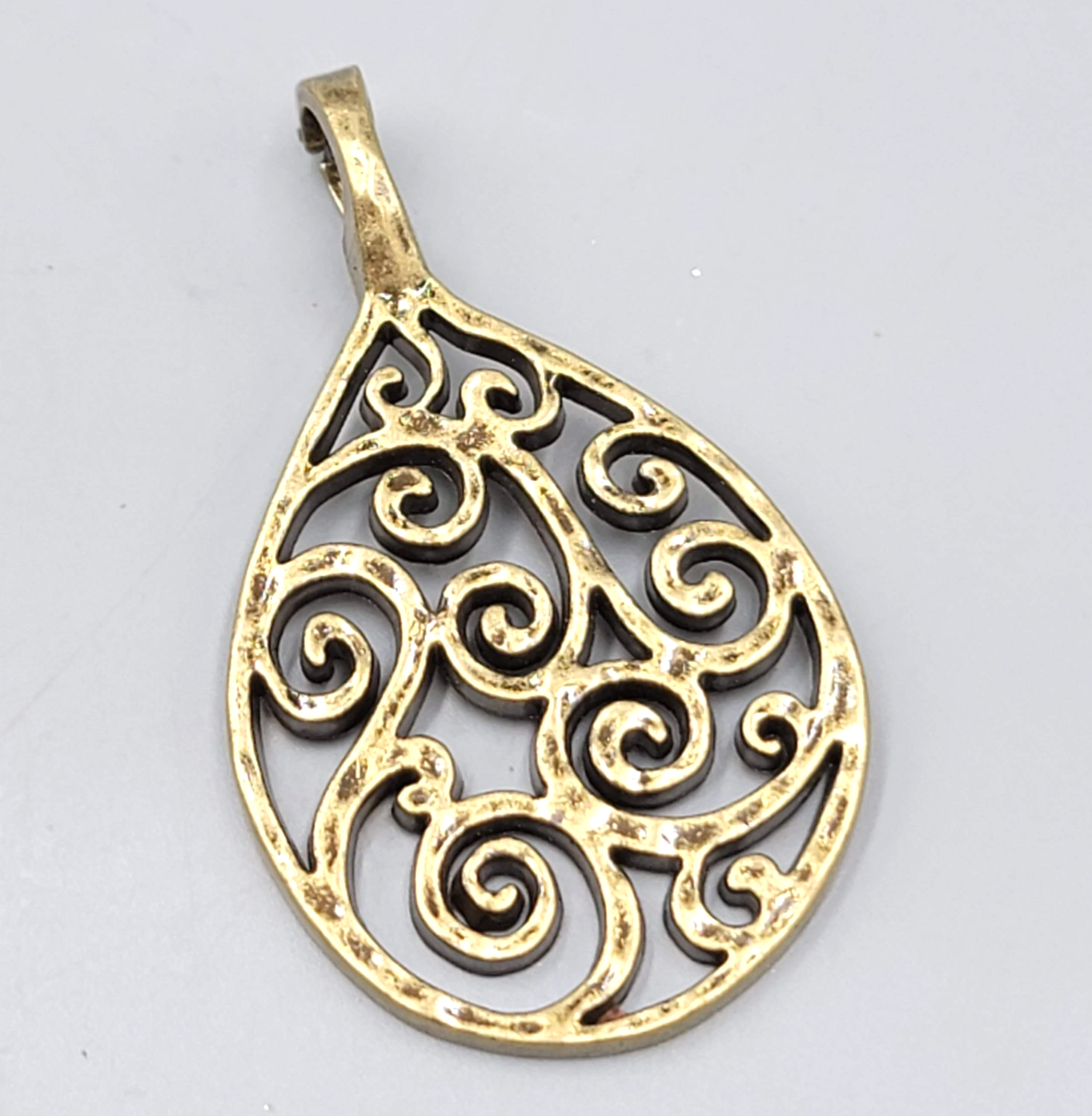 Premier Designs Bronze tone Teardrop Pendant Magnetic 3 in