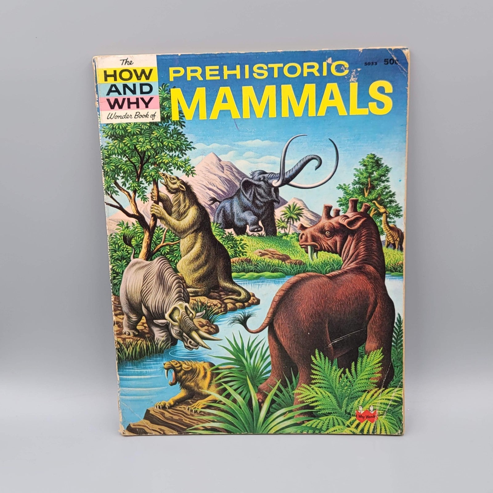 Vintage 1962 The How & Why Wonder Book Of Prehistoric Mammals PB