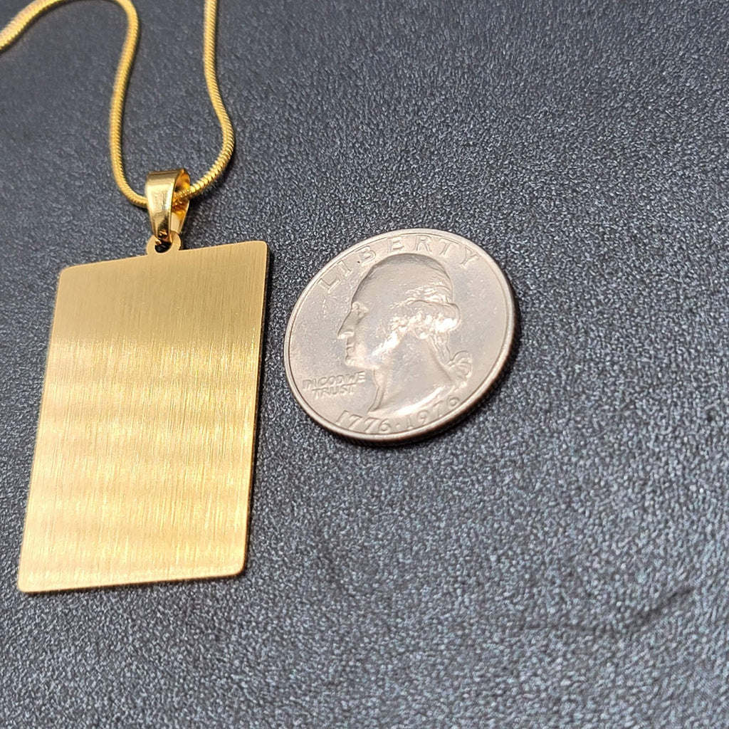 The CHARIOT Tarot Card Pendant Necklace Major Arcana Gold tone 18”.