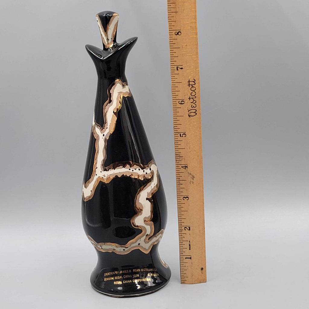 Jim Beam Paperweight Di Monte Royal 1980 C Miller Black Gold White 8 in tall