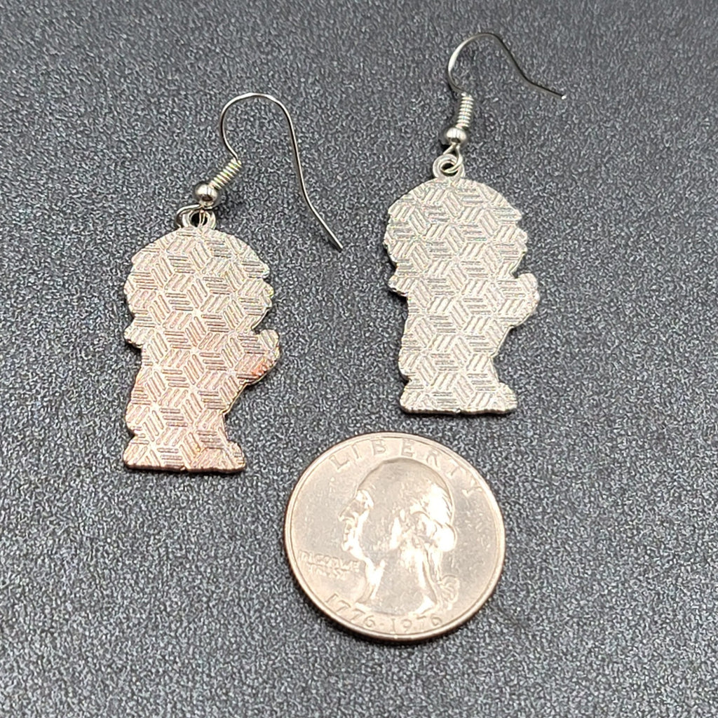 Michael Myers Pierced Earrings Enamel Halloween Horror Movie Dangle 1.25" FS