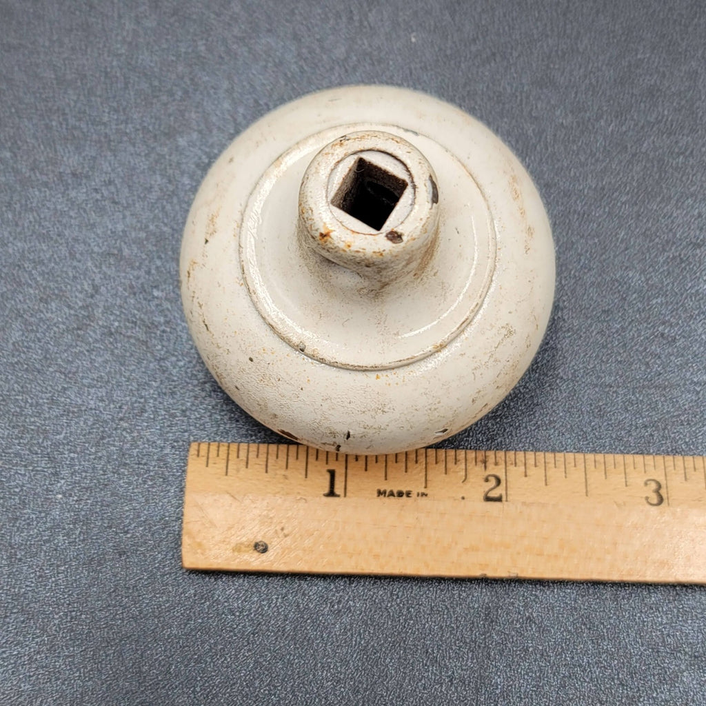 Vintage SINGLE Doorknob Salvage Door Hardware Painted White Shabby Chic
