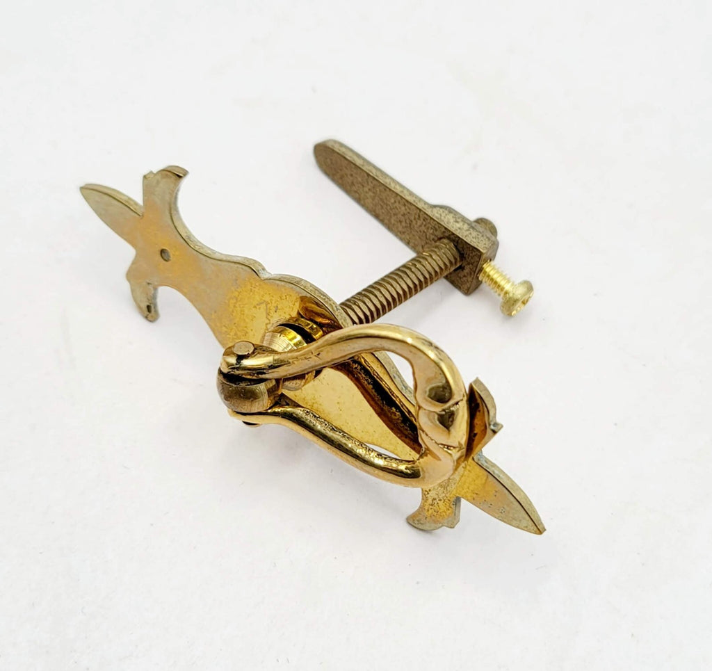 Vintage Brass Drawer Pull Salvage Hardware New Old Stock with Nails