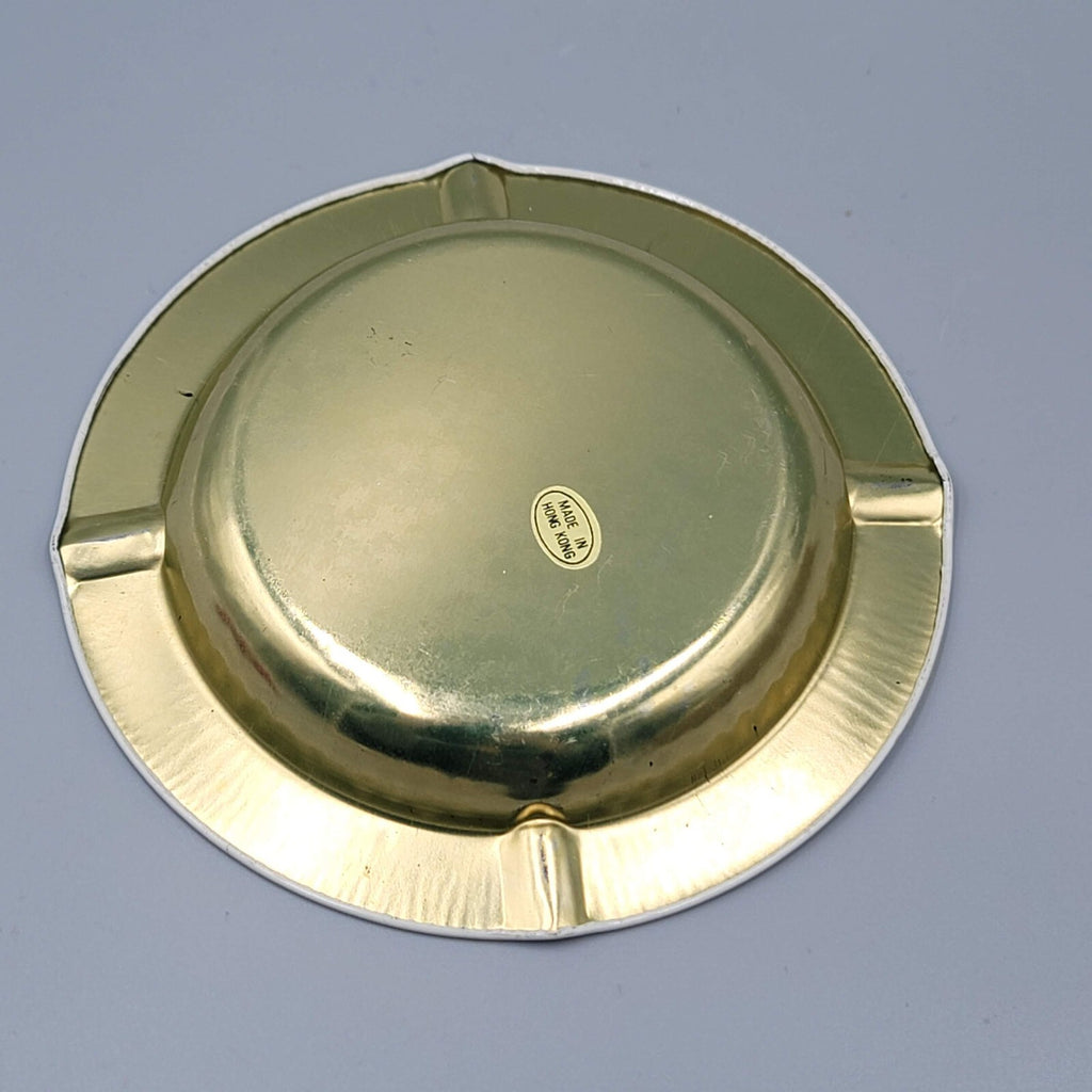 Vintage Las Vegas Metal Ashtray Souvenir 5.25"