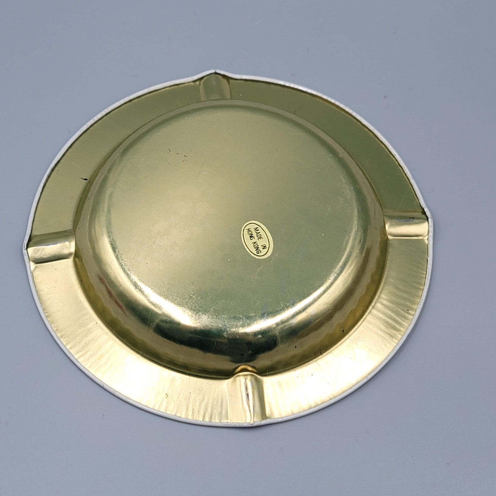Vintage Las Vegas Metal Ashtray Souvenir 5.25"