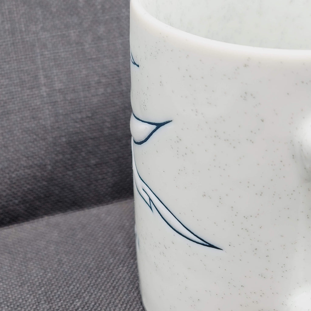 Galveston Island Coffee Mug Stoneware Cup Beach Souvenir Birds Blue Gray