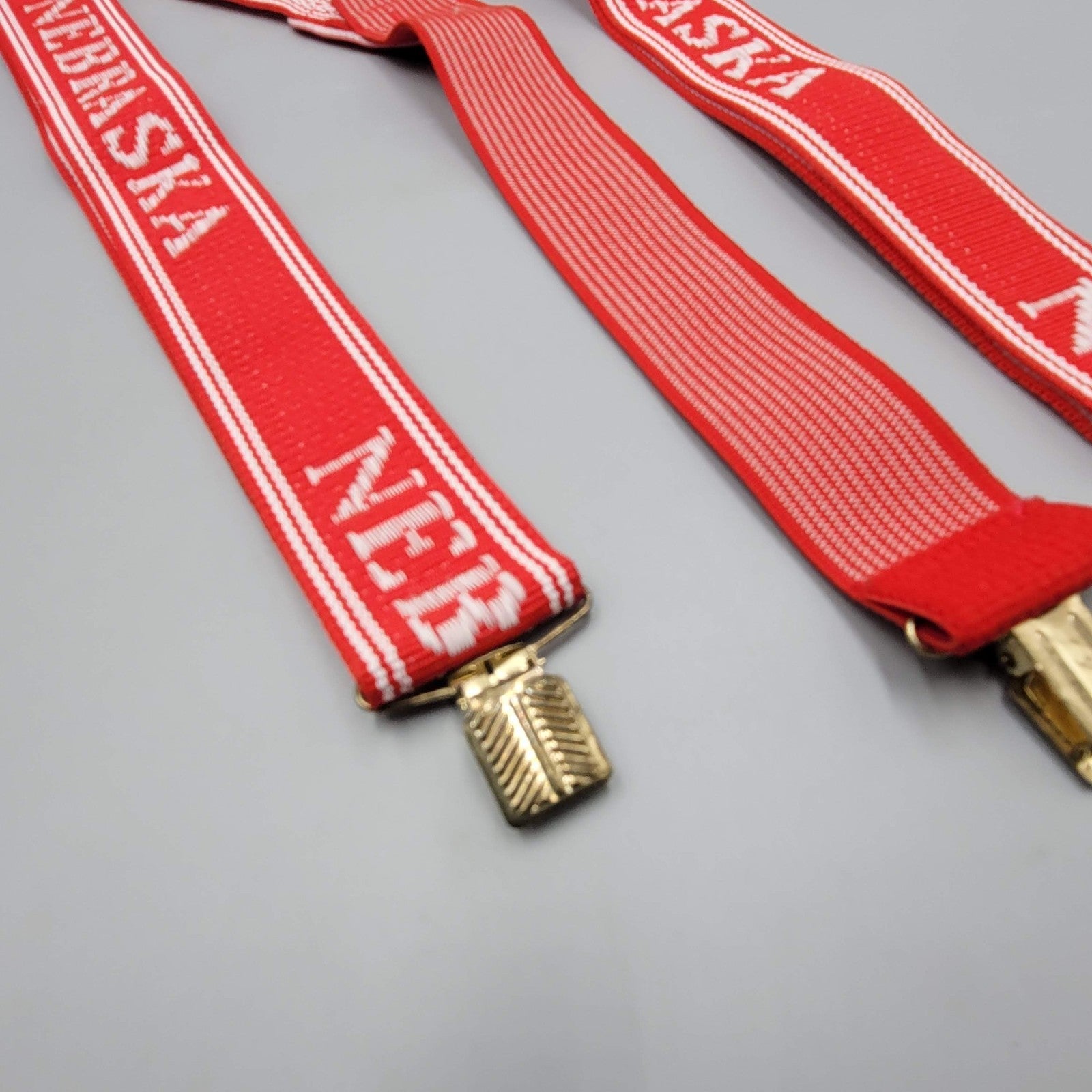 Red Nebraska Huskers Suspenders Adjustable