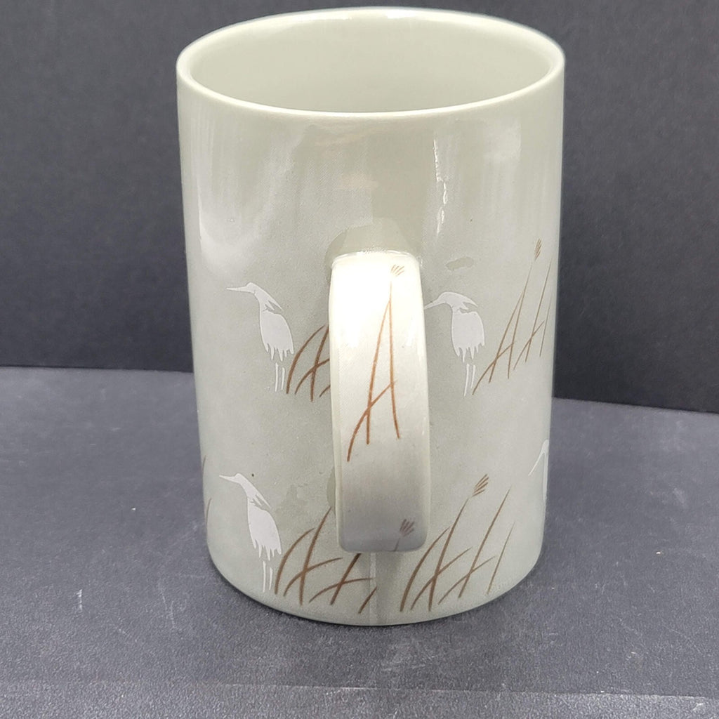 Vintage Coffee Mug Tea Cup Heron Mug Signed