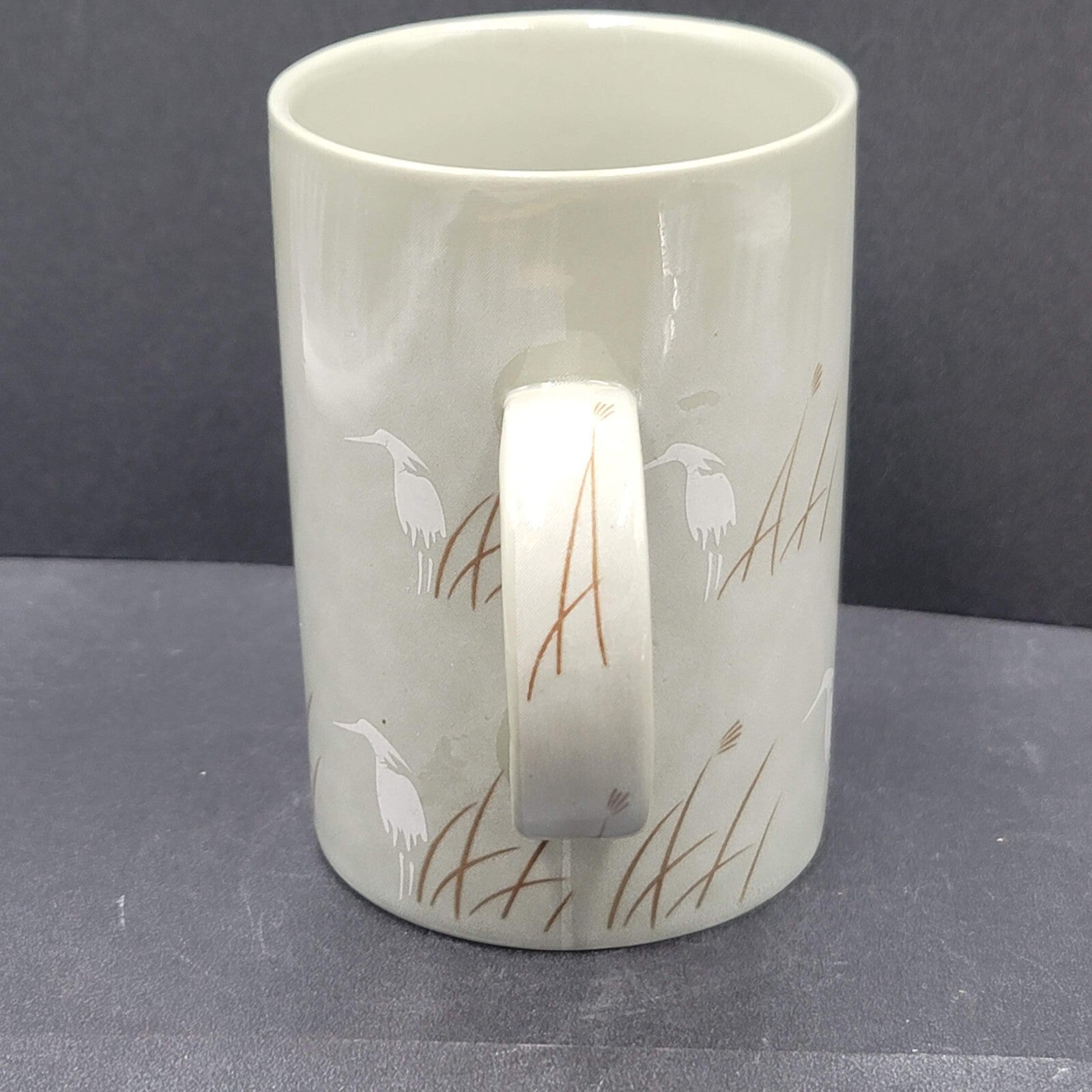 Vintage Coffee Mug Tea Cup Heron Mug Signed