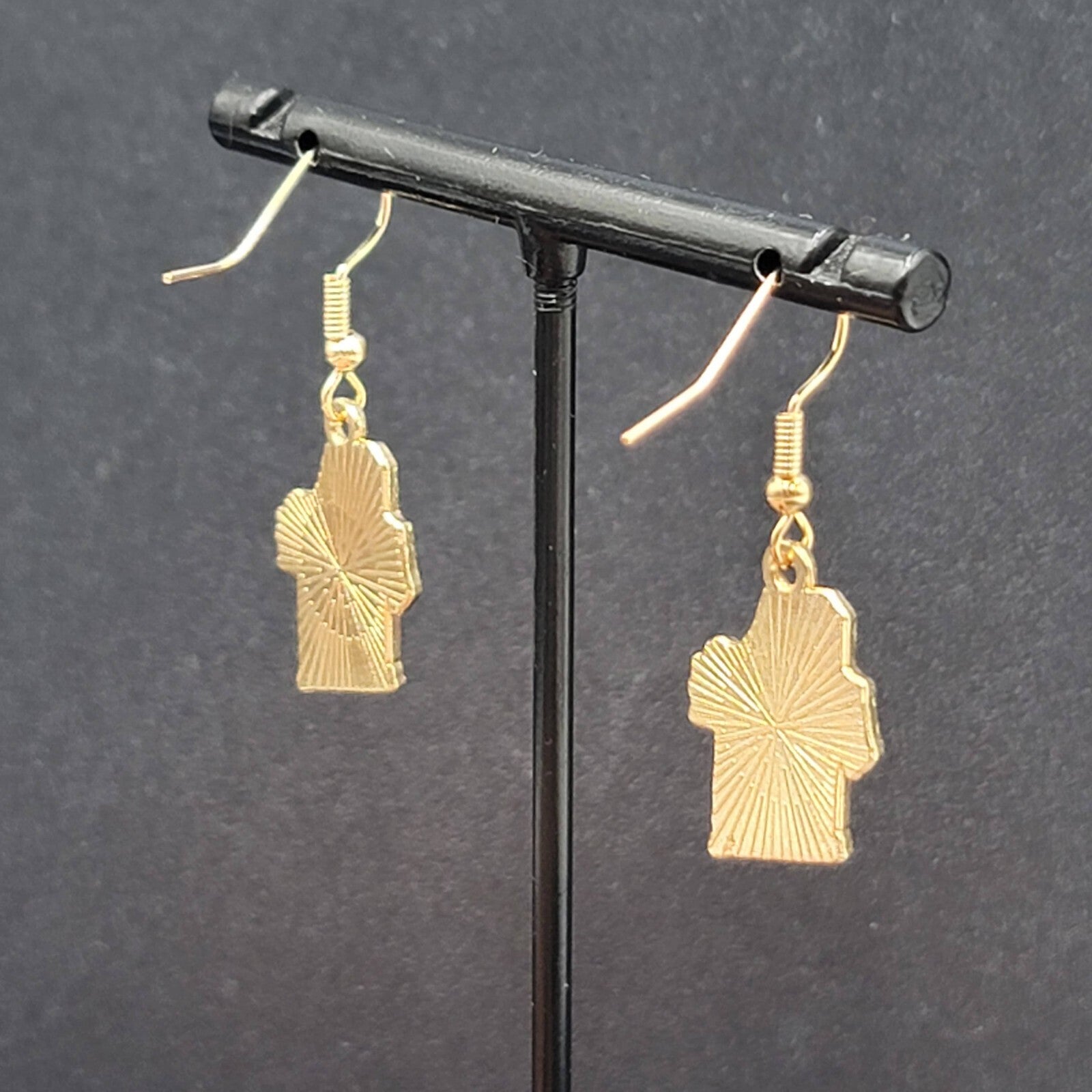Chocolate Candy Pierced Earrings Enamel Dangle Gold tone Kit New 3/4"