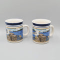 Tienshan Coffee Mug Stoneware Set of 2 Seagull Beach Ocean Theme