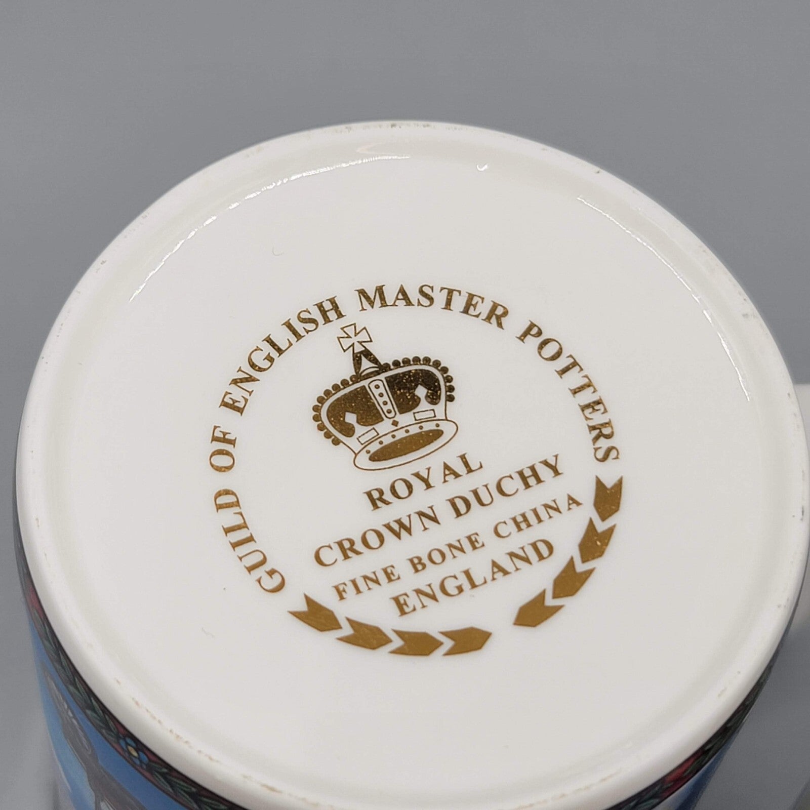 Royal Crown Duchy Transportation Communications Coffee Mug Tea Cup Set of 2
