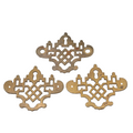 Vintage Brass Drawer Pull Backplate Only Set of 3 -  2 3/4"
