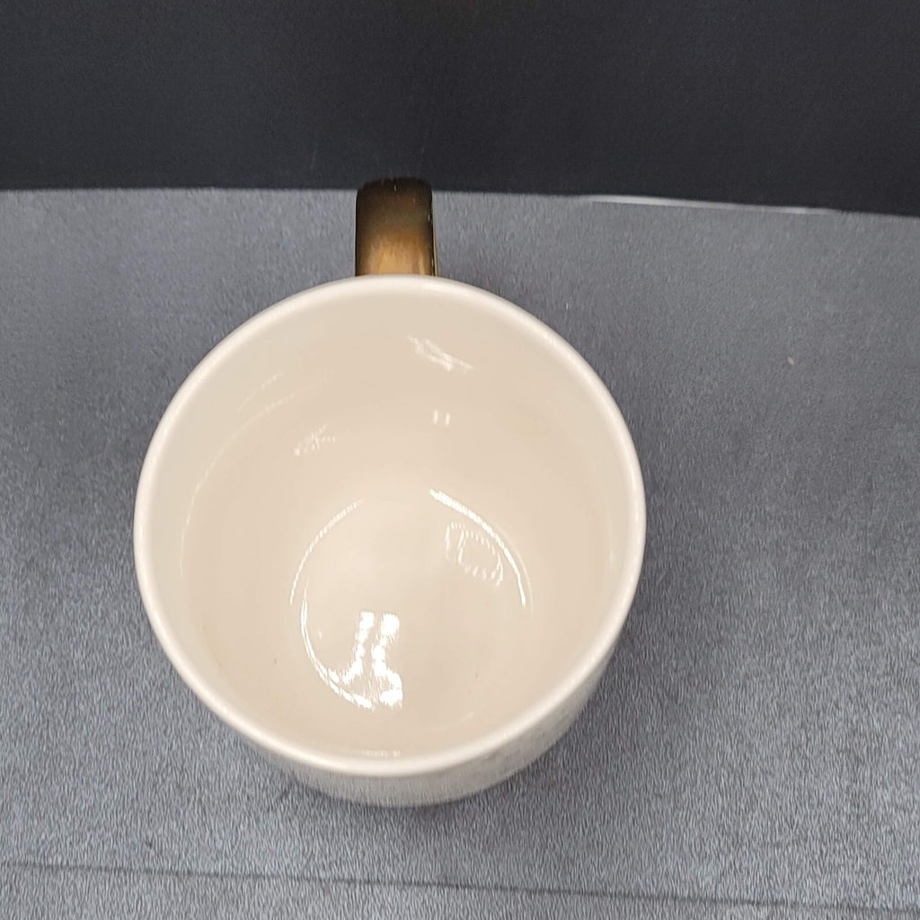 Capricorn Horoscope Stars Zodiac Porcelain Coffee Mug White Gold