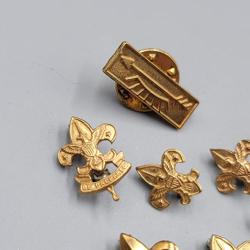 Boy Scouts Fleur de Lis BSA Vintage TINY SMALL Lapel Pin Tie Tack Lot
