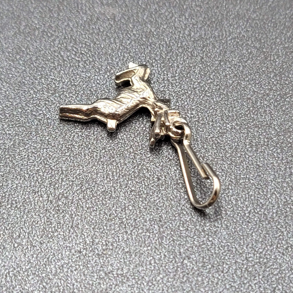 Deer Charm Purse Charm Bag Charm Zipper Pull Keychain Gift Silver tone 3/4"