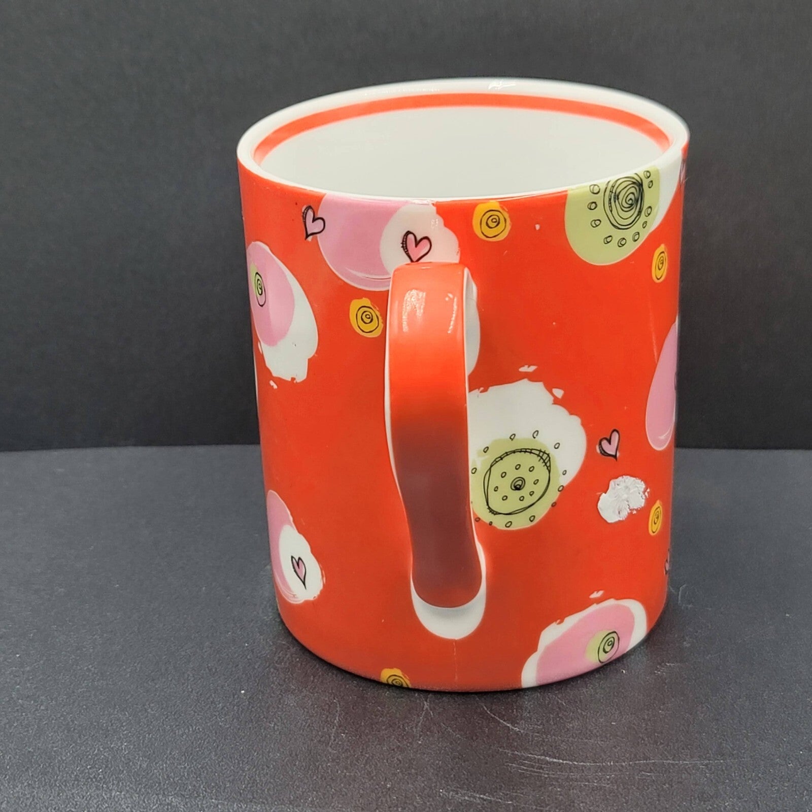 2007 Starbucks Coffee Mug Hearts Clouds Swirls Love 12 fl oz