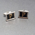 P Monogram Initial Letter Vintage HICKOK USA Cuff Links Estate Jewelry