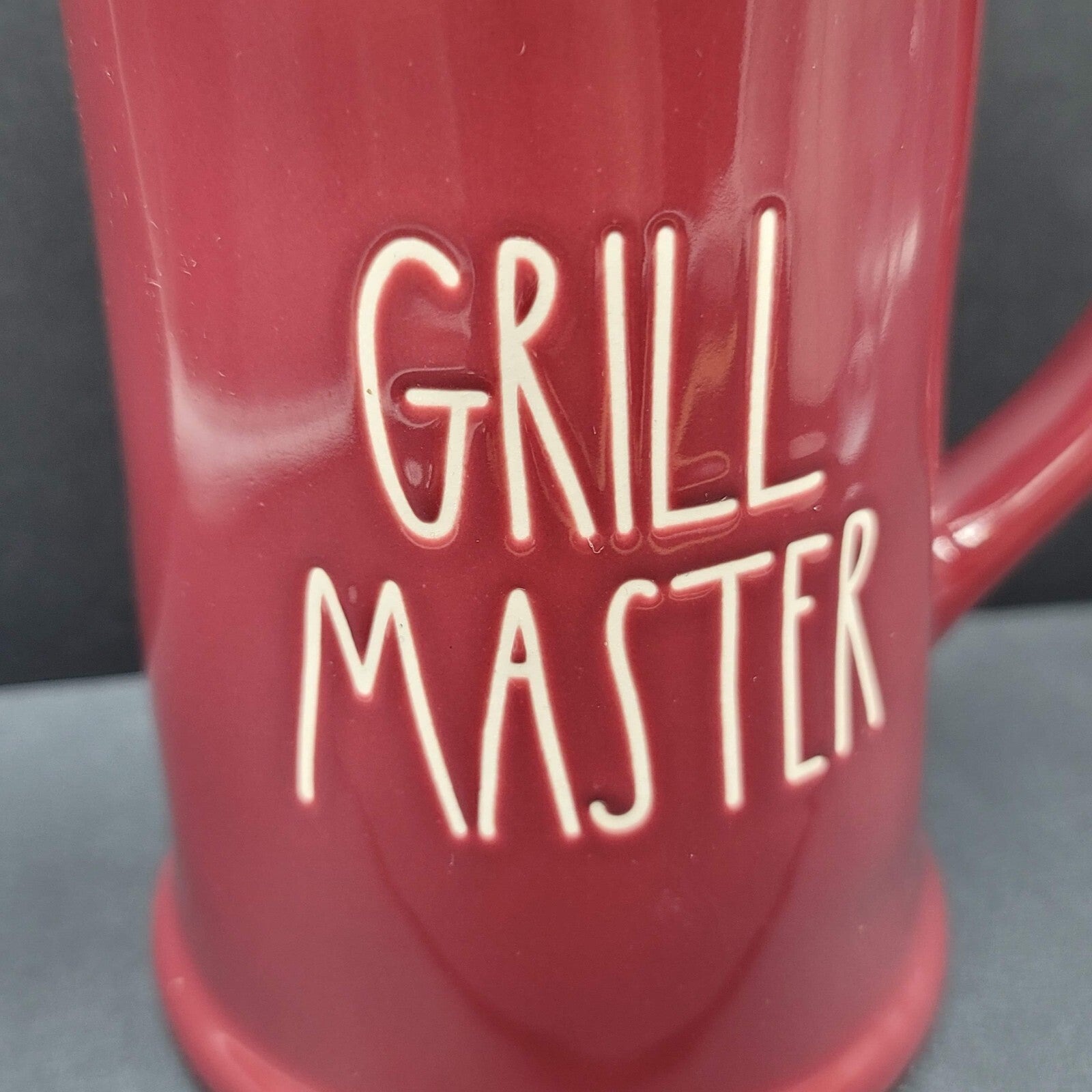 Rae Dunn Grill Master Coffee Mug Burgundy Red Large 20 oz