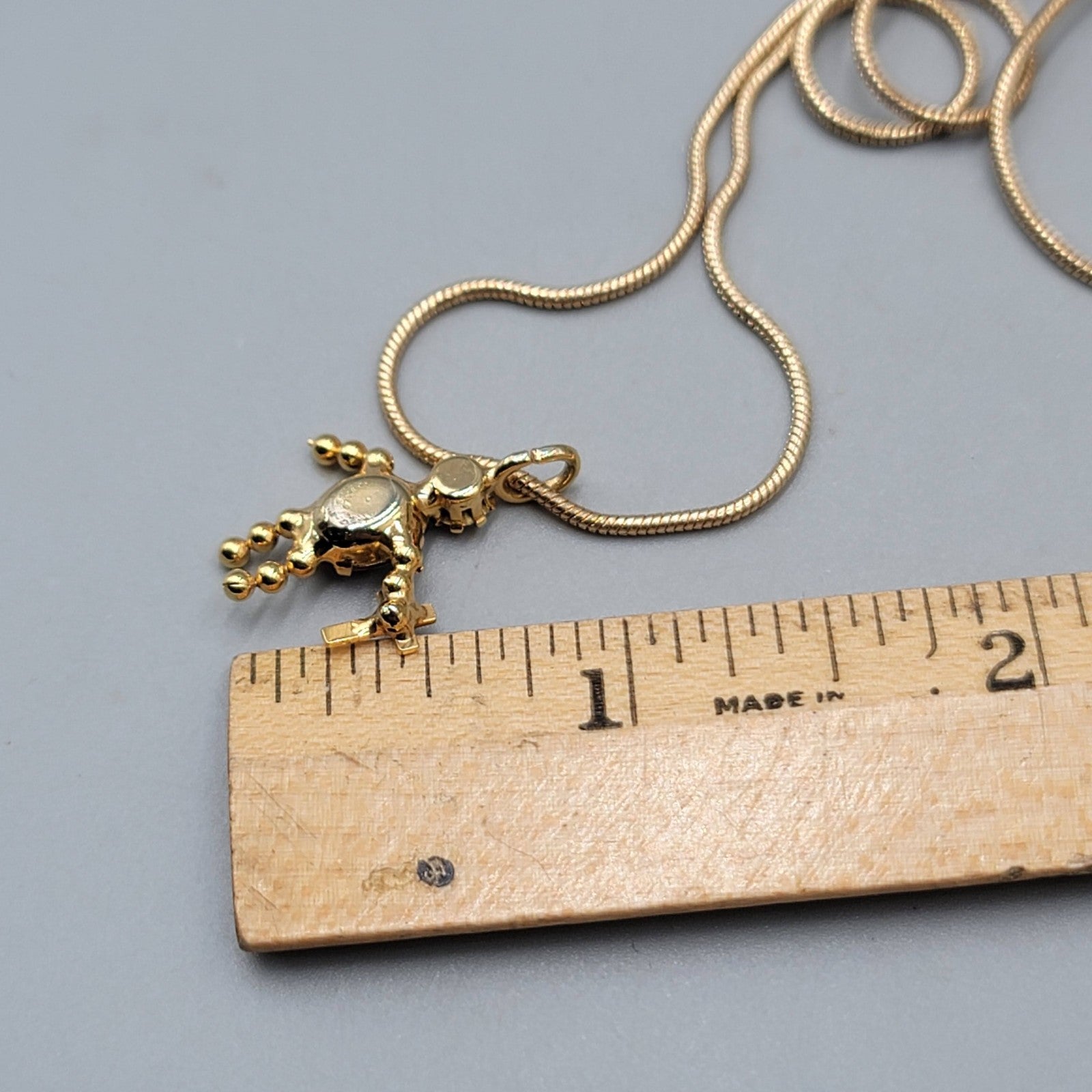 Vintage Purple Birthstone Boy Cross Pendant Gold Tone Necklace 24" Chain