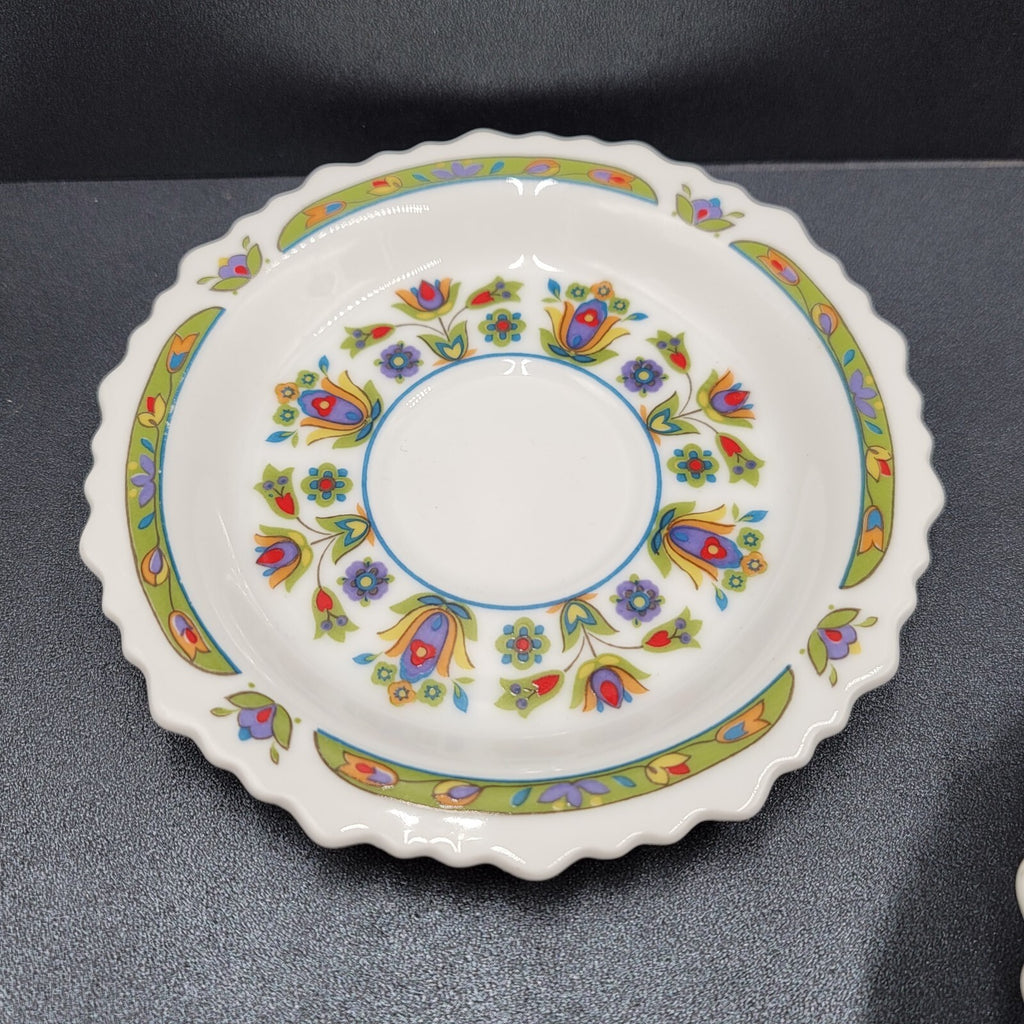 Vtg SANGO One World HELLESPONT 8001 Japan Floral Bowl Saucer