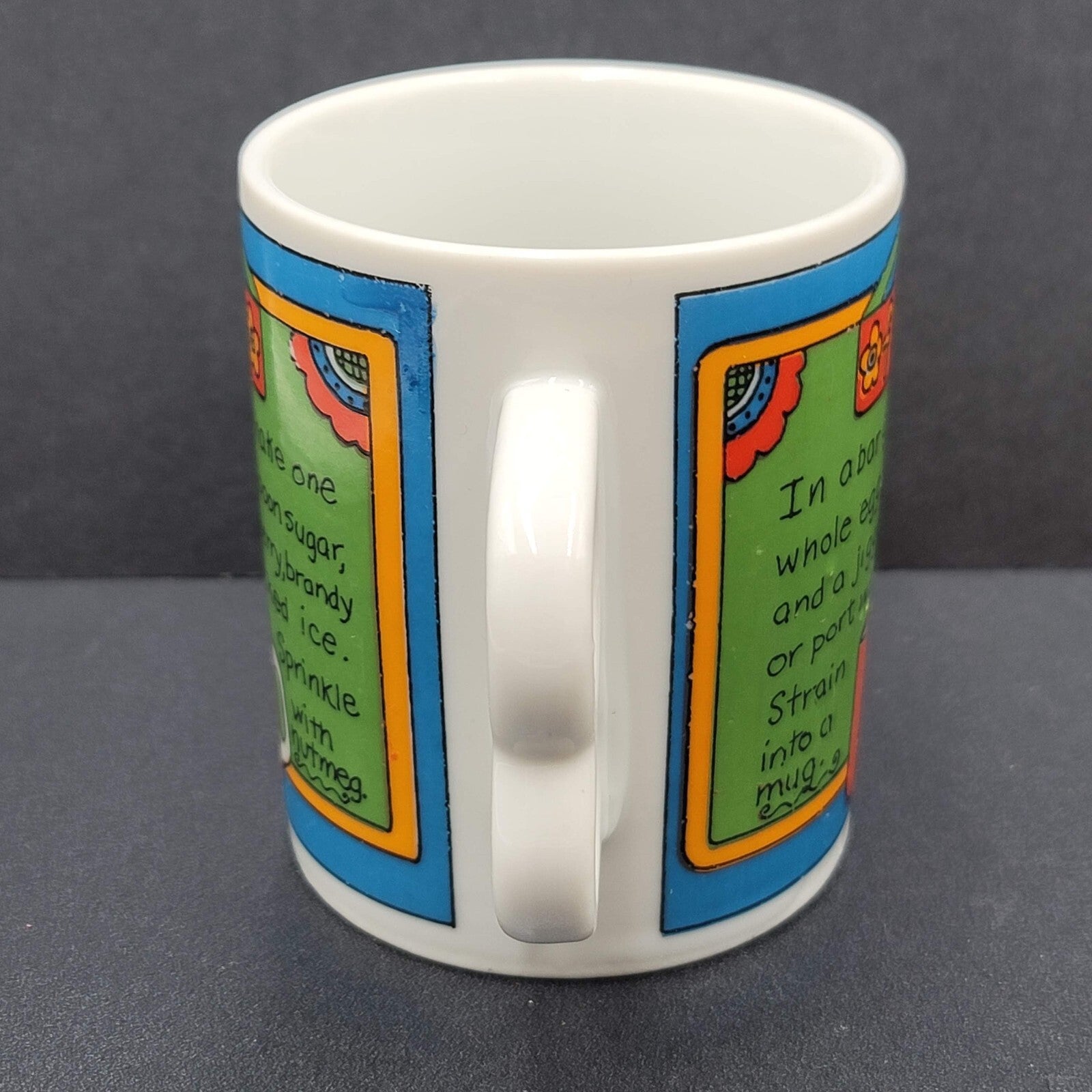 Vintage Flip Recipe Mug Ceramic Cup Made in Japan Brandy Sherry or Port