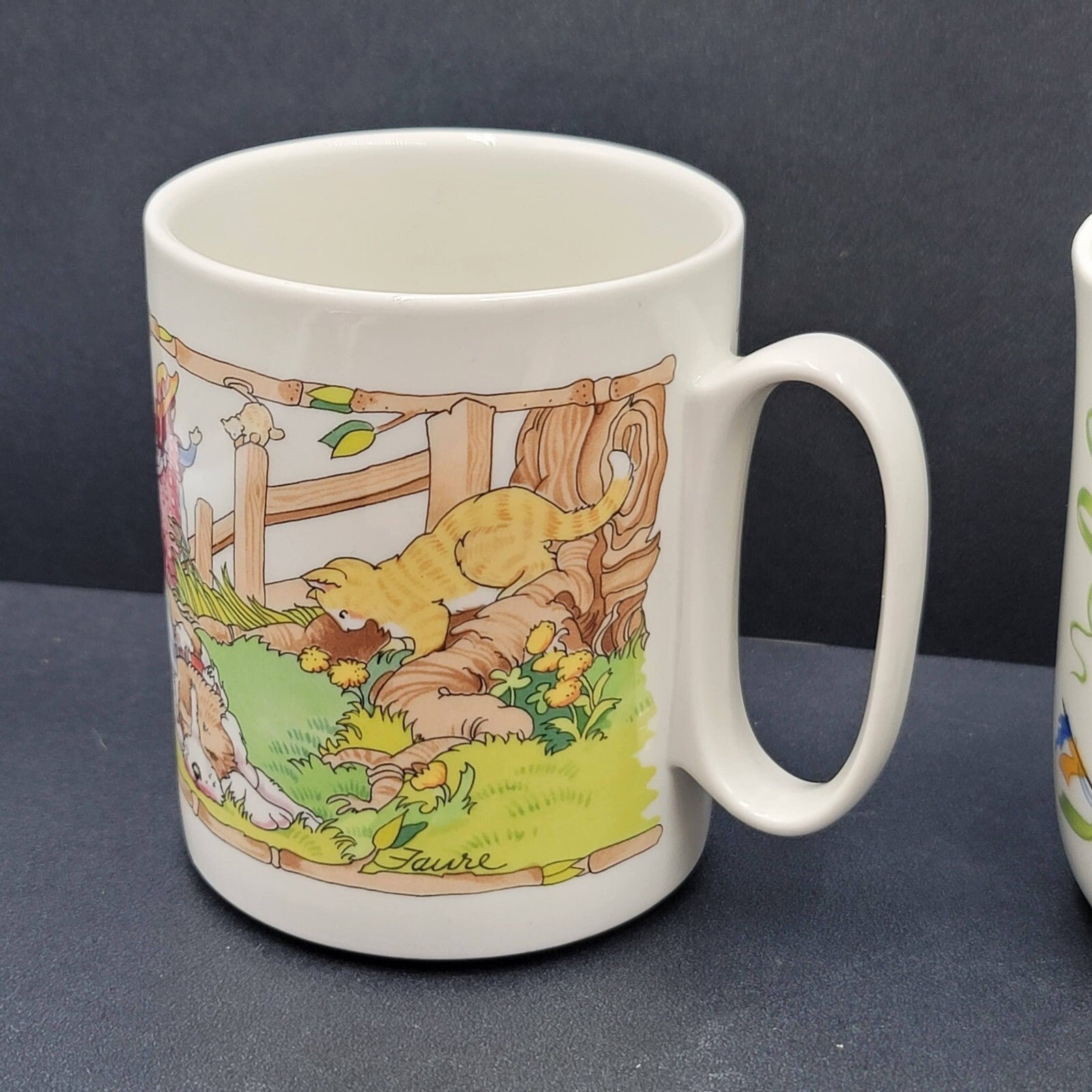 Villeroy Boch Le Ballon and Little Cat Childs Mugs Lot of 2